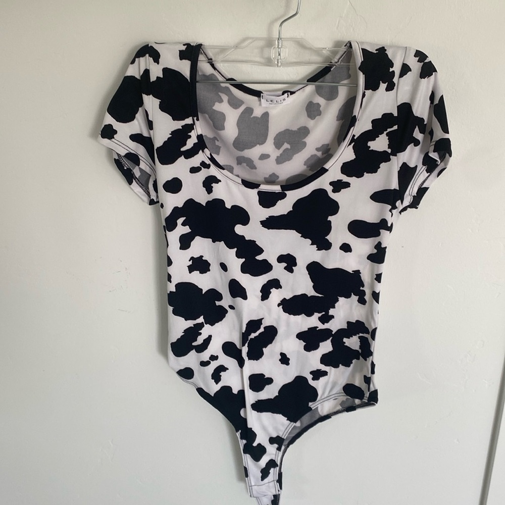 Black and White Print Bodysuit